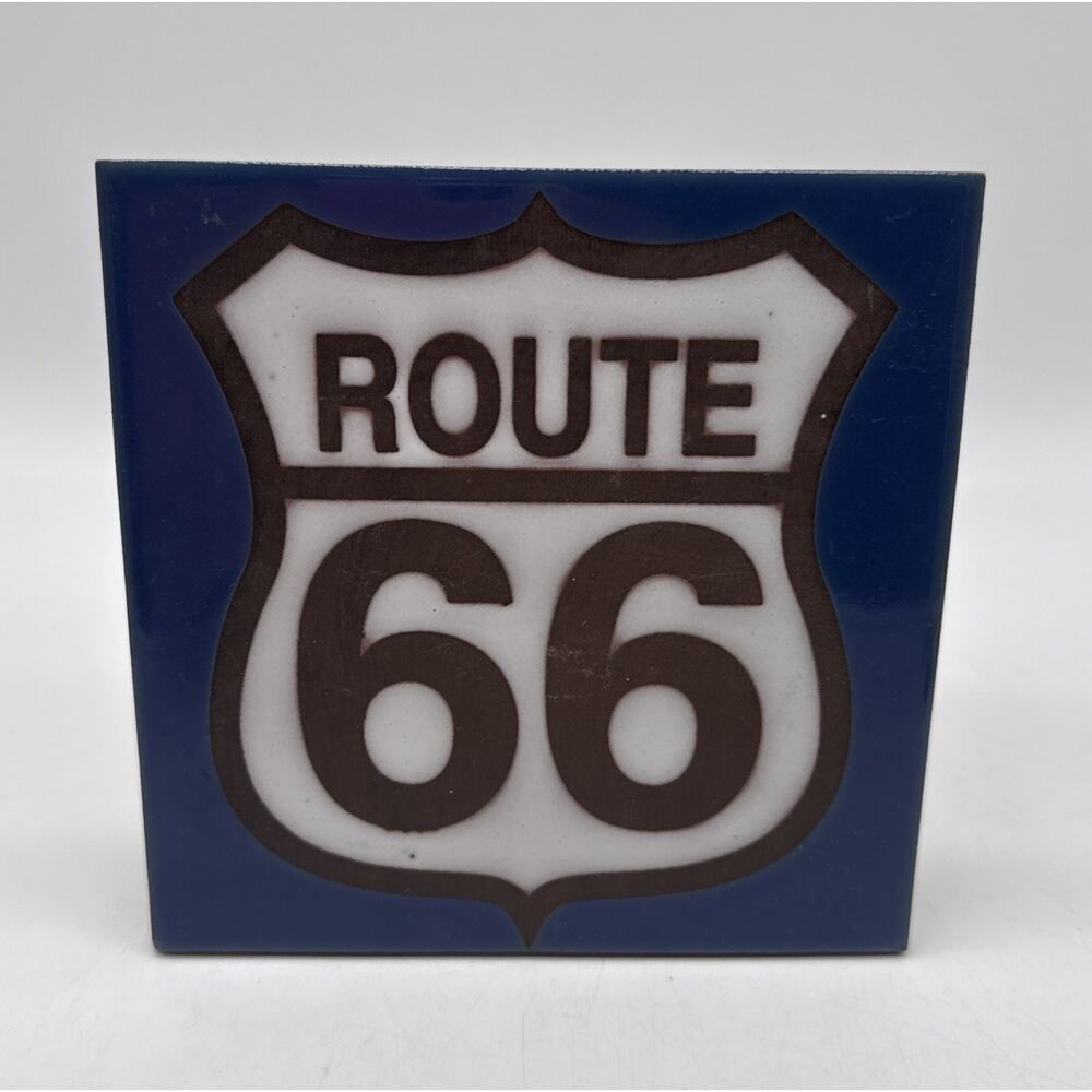 Route 66 Made In Italy Tile 6”x6” Man Cave Road Of Dreams Americas Main Street